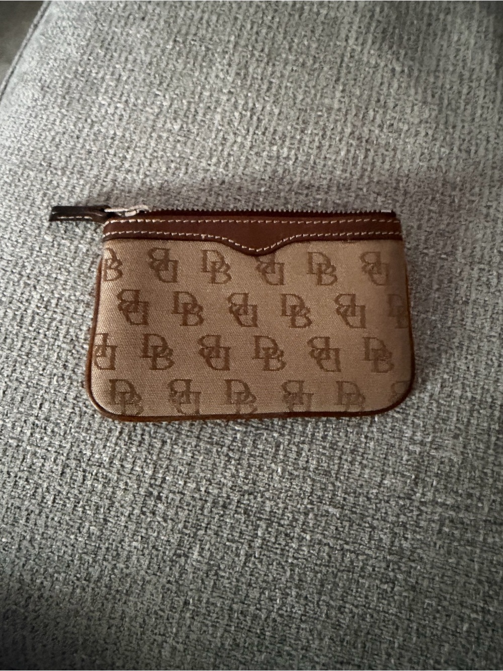 Dooney & Bourke Brown Monogram Zip Pouch